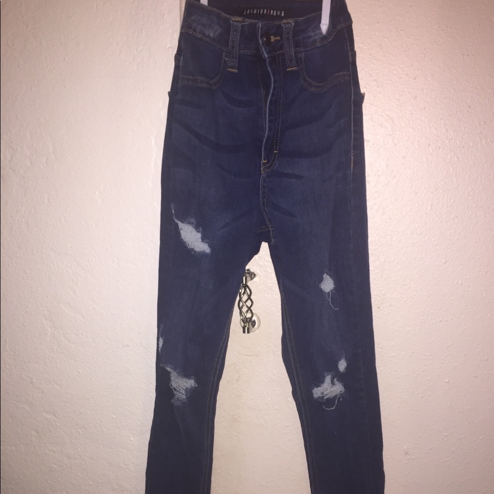 Distressed jeans